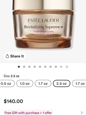 Estee Lauder Revitalizing Supreme+ Youth Power Crème - Gold and Cream Jar
